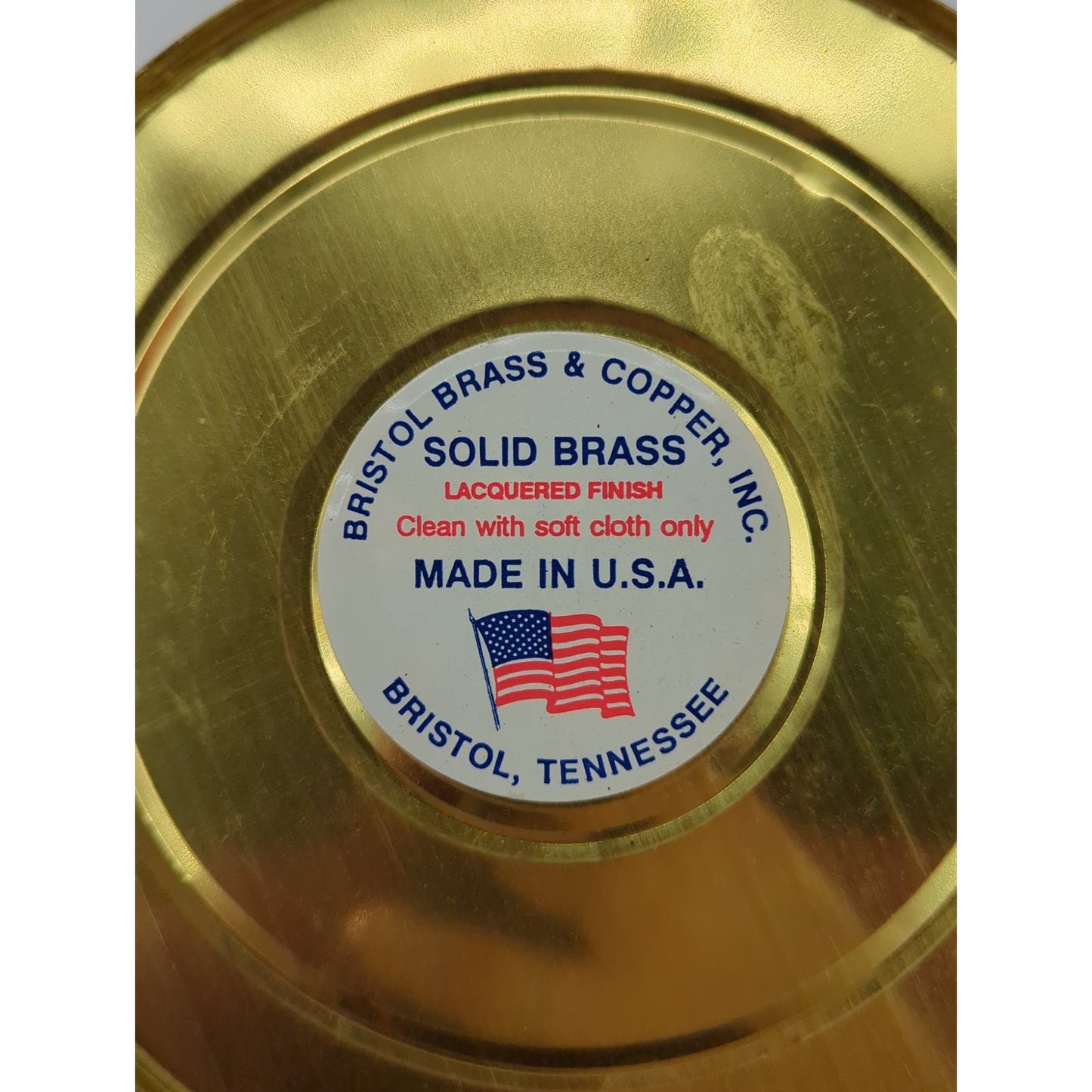 Vintage Bristol Brass & Copper Solid Brass Banded Planter 6.5 Inch Made in USA
