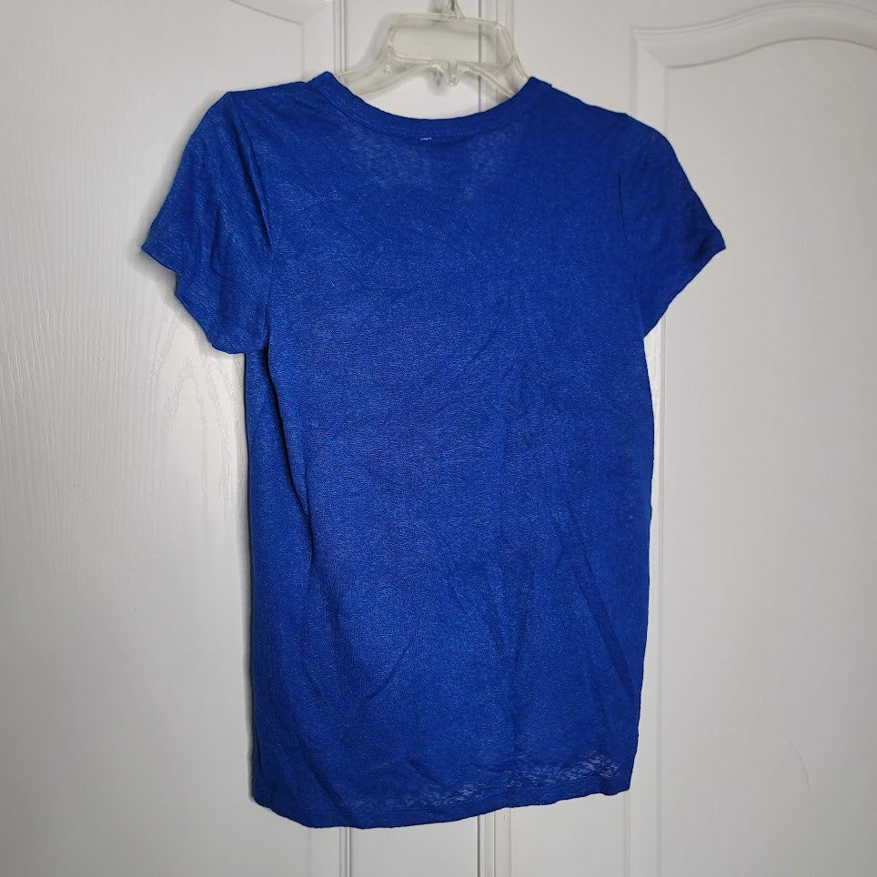 Bobeau True blue short sleeve Tie Waist blouse Top Size XS