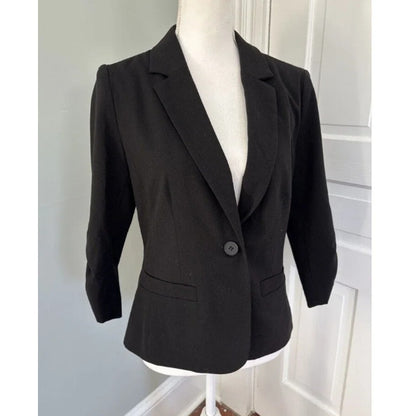 Eliza J Black Blazer Jacket XS Career Casual Work Orig. $78 One button career