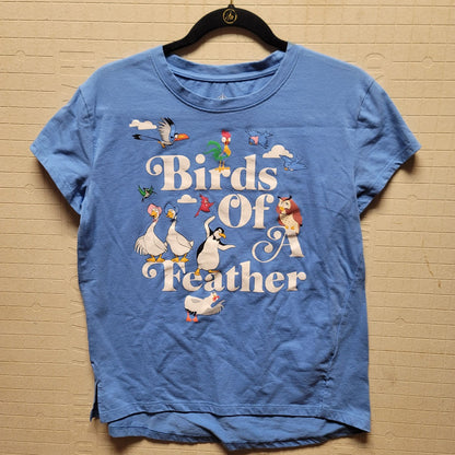 Disney Parks Size Medium Blue T-Shirt Birds of a Feather Short Sleeve
