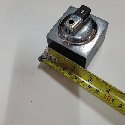 Vintage MCM black silver table Lighter MR io 1960s cube