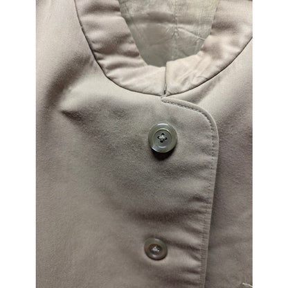 Custom Made Mandarin Collar Long Coat Tan Khaki Structured Minimalist Waistcoat