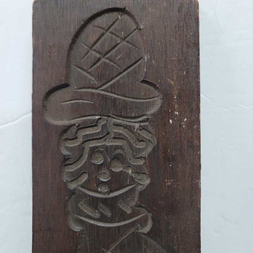 Vintage Dutch wooden cookie mold handmade gingerbread board Speculoos Speculaas