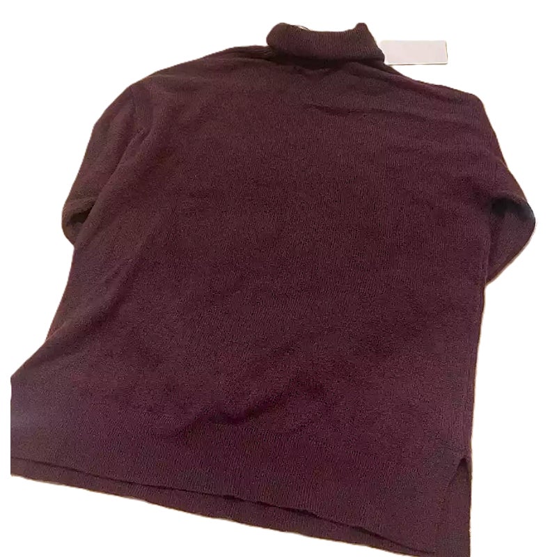 NWT Halogen Cashmere Turtleneck Sweater in Burgundy Stem Size XS/Extra Small