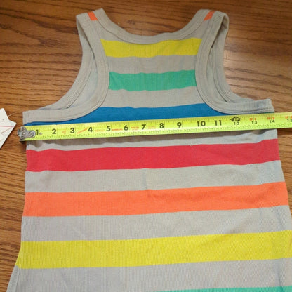 .Nordstrom NWT Rainbow Striped Ribbed Tank Top Extra Large Kids Kidcore