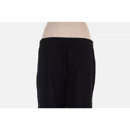 Wit & Wisdom Small Petite Black Casual Pants Capri Flat Front pull Elastic Waist