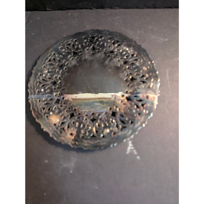 Vintage William Adams WA Italy Silverplate Footed Trivet