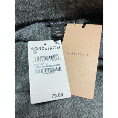 Halogen Women Skirt Large Gray Dark Heather NEW Knee Length Pencil Sweater Skirt