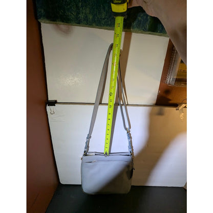 Fossil Preston Small Expandable Crossbody Bag Pastel Blue Leather NWT Travel