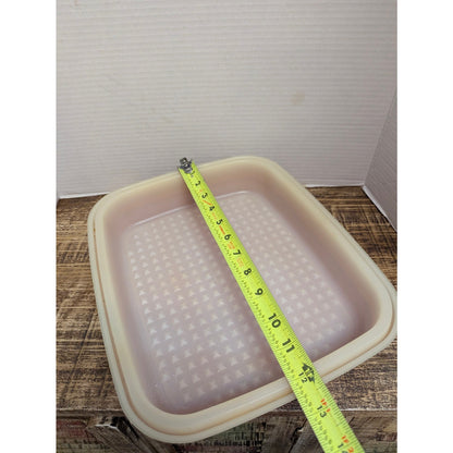 Set of 2 Matching Vintage Tupperware Square Keepers Harvest Orange Paprika