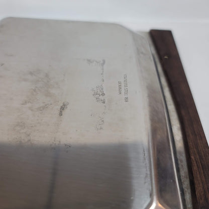 Stainless Steel Denmark Metal Wood double compartment serving tray
