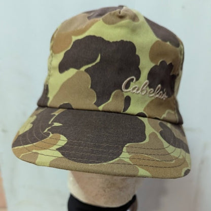 VINTAGE Cabela's Thinsulate Camoflage Winter Hunting Hunter full fabric Hat  Cap