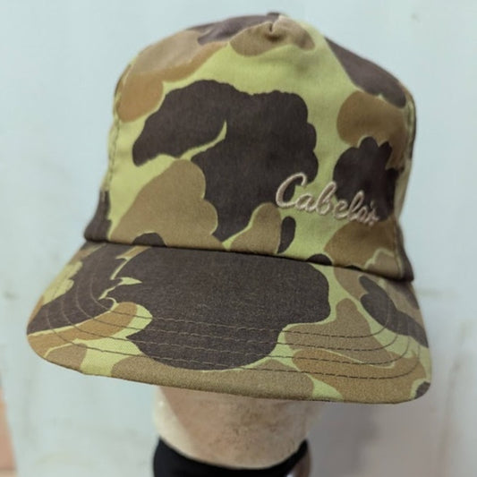 VINTAGE Cabela's Thinsulate Camoflage Winter Hunting Hunter full fabric Hat  Cap
