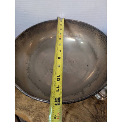 Vintage 14 Pc. UNPOLISHED patina nickel silver EP Large punch bowl cup ladle set