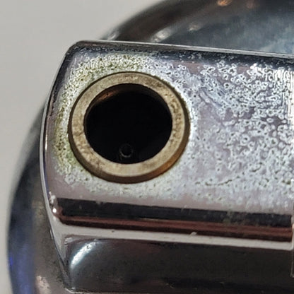 Vintage MCM black silver table Lighter MR io 1960s cube