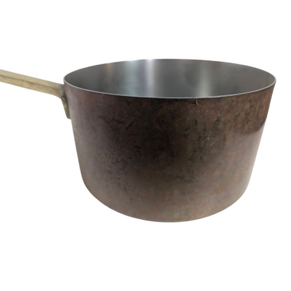 Vintage Paul Revere Limited Copper 2 Qt Saucepan Pot with Lid 6.5" Brass Handle