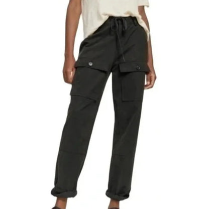 NWT Samsoe Sukari Trousers Cargo Utility Pants 11531 Sz Medium in Black