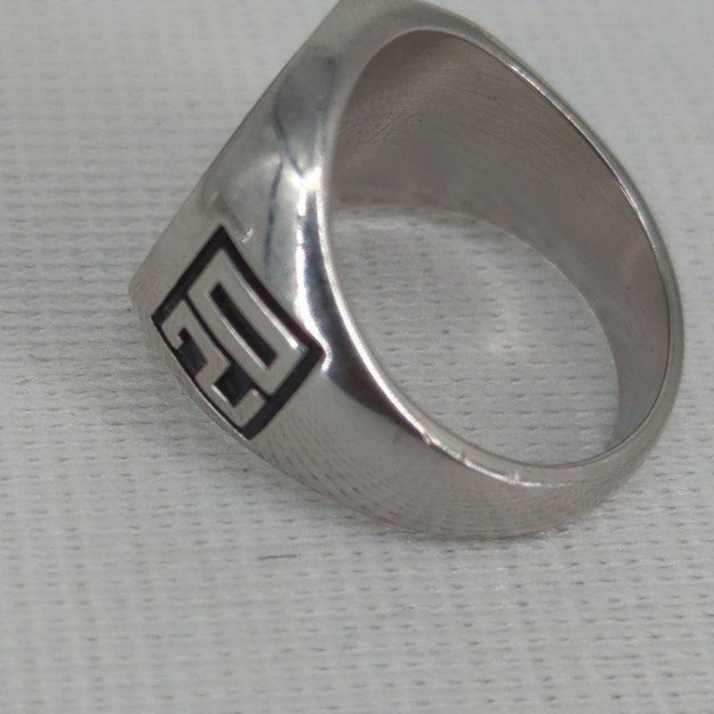 Vintage Wyandotte High School Class of 2001 Stainless Steel Ring No Stone