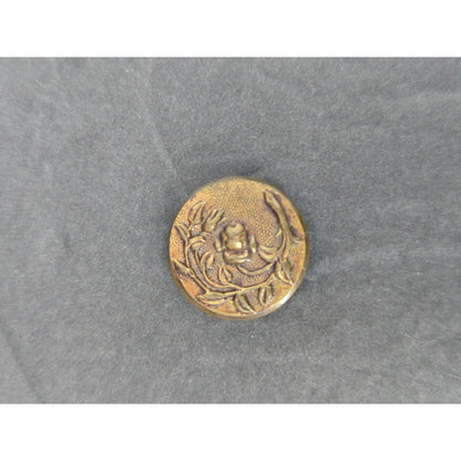 LOT b of 10 Antique Vintage Victorian Brass Mixed Materials Buttons ESTATE FIND