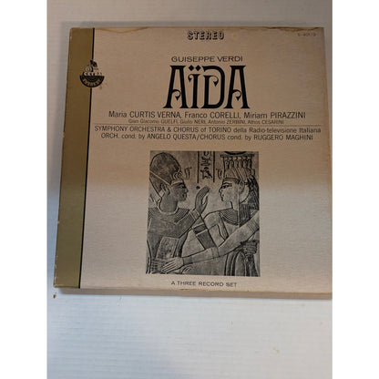 Verdi Aida Curtis-Verna Borriello Everest Opera Series S-401/3 Stereo 3-LP Box Set