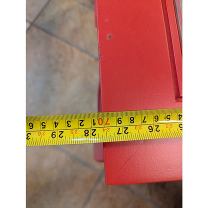 Secondhand Sandies: Red Glass top Asian inspired Coffee table / Side table