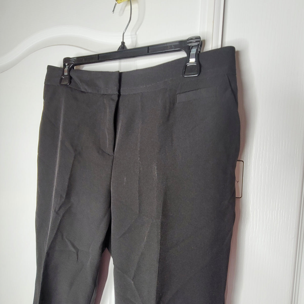 Laundry by Shelli Segal Size 10 Black Pants Trousers Flat Front career casual
