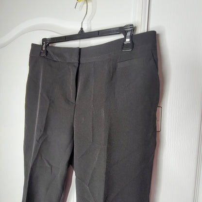 Laundry by Shelli Segal Size 10 Black Pants Trousers Flat Front career casual