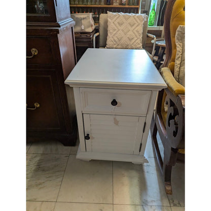 Secondhand Sandies: Broyhill white side end table storage drawer