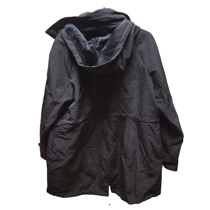 NWT Michael Kors Cinch Waist Black Jacket Long Sleeves XL Raincoat Hooded NEW