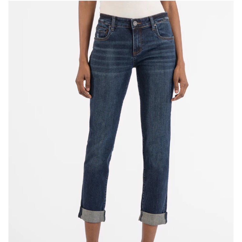 Kut From The Kloth Catherine Boyfriend Jeans Size 8 Dark Wash High Rise NEW