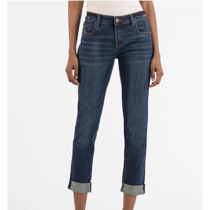Kut From The Kloth Catherine Boyfriend Jeans Size 8 Dark Wash High Rise NEW