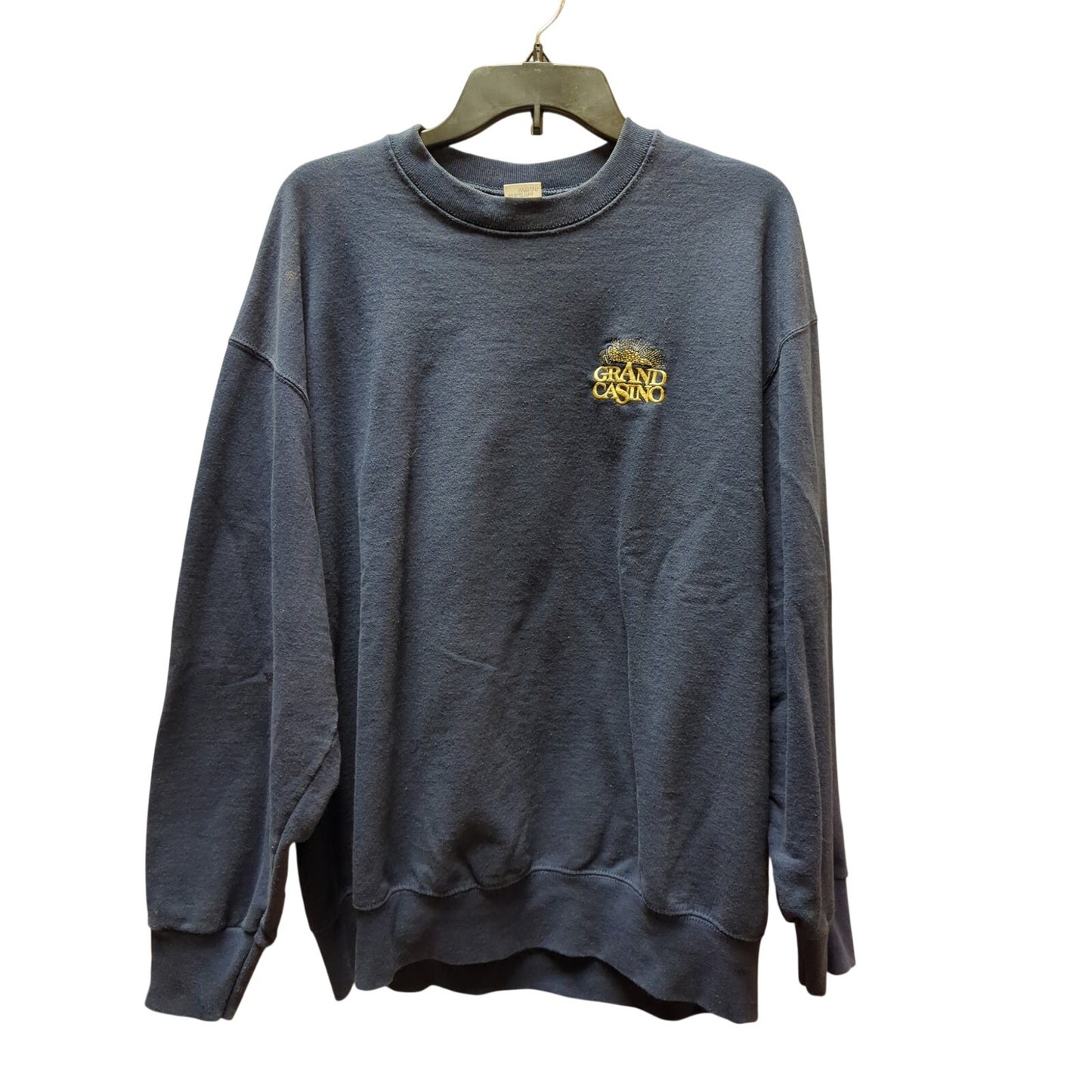 Vintage Grand Casino Embroidered Crewneck Sweatshirt Navy Blue XL