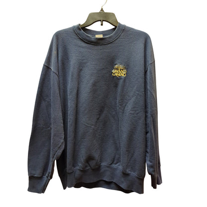 Vintage Grand Casino Embroidered Crewneck Sweatshirt Navy Blue XL