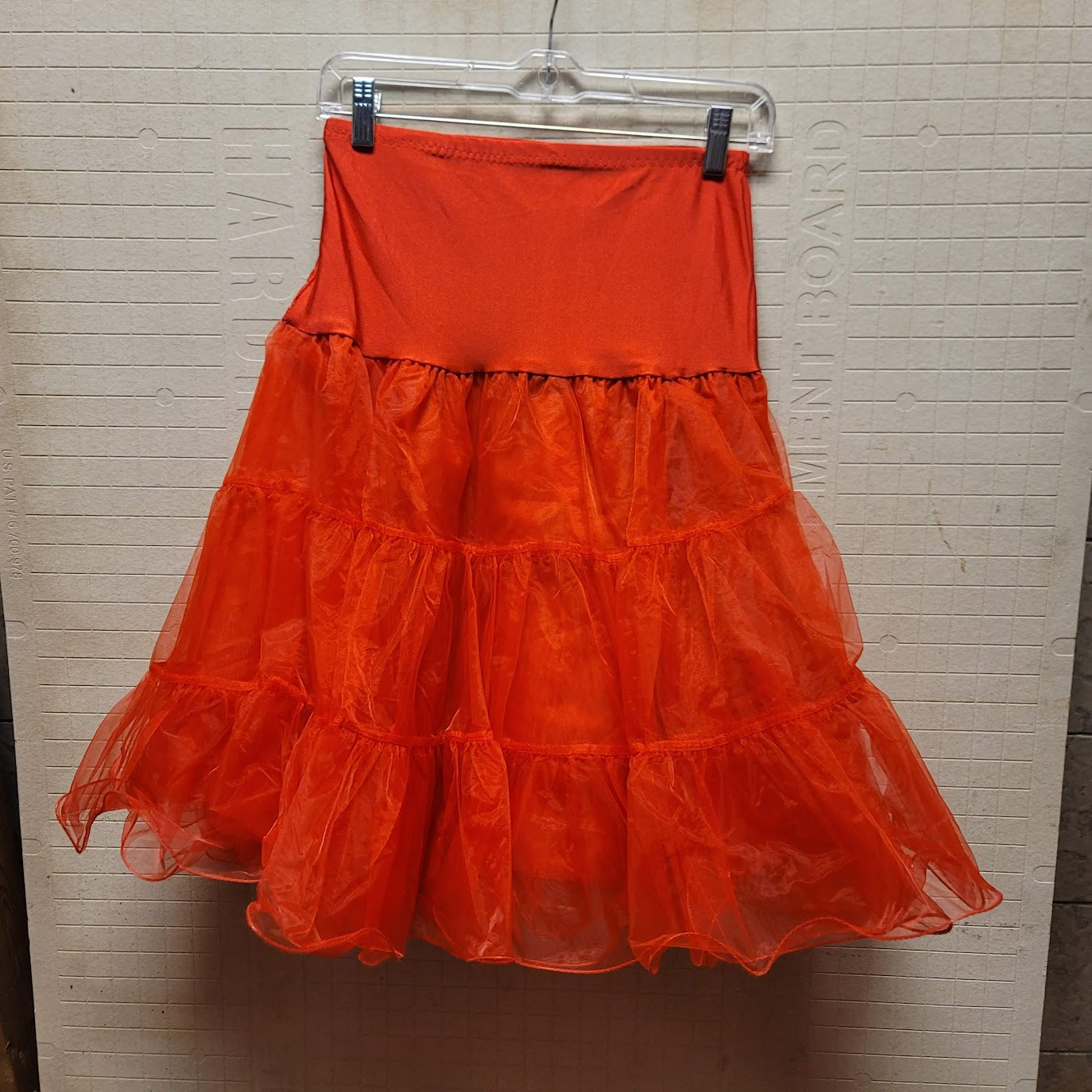 Grace Karin Tutu Petticoat Tulle Slip Skirt Elastic Waist RED Size Medium Tiered