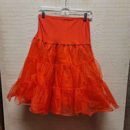 Grace Karin Tutu Petticoat Tulle Slip Skirt Elastic Waist RED Size Medium Tiered