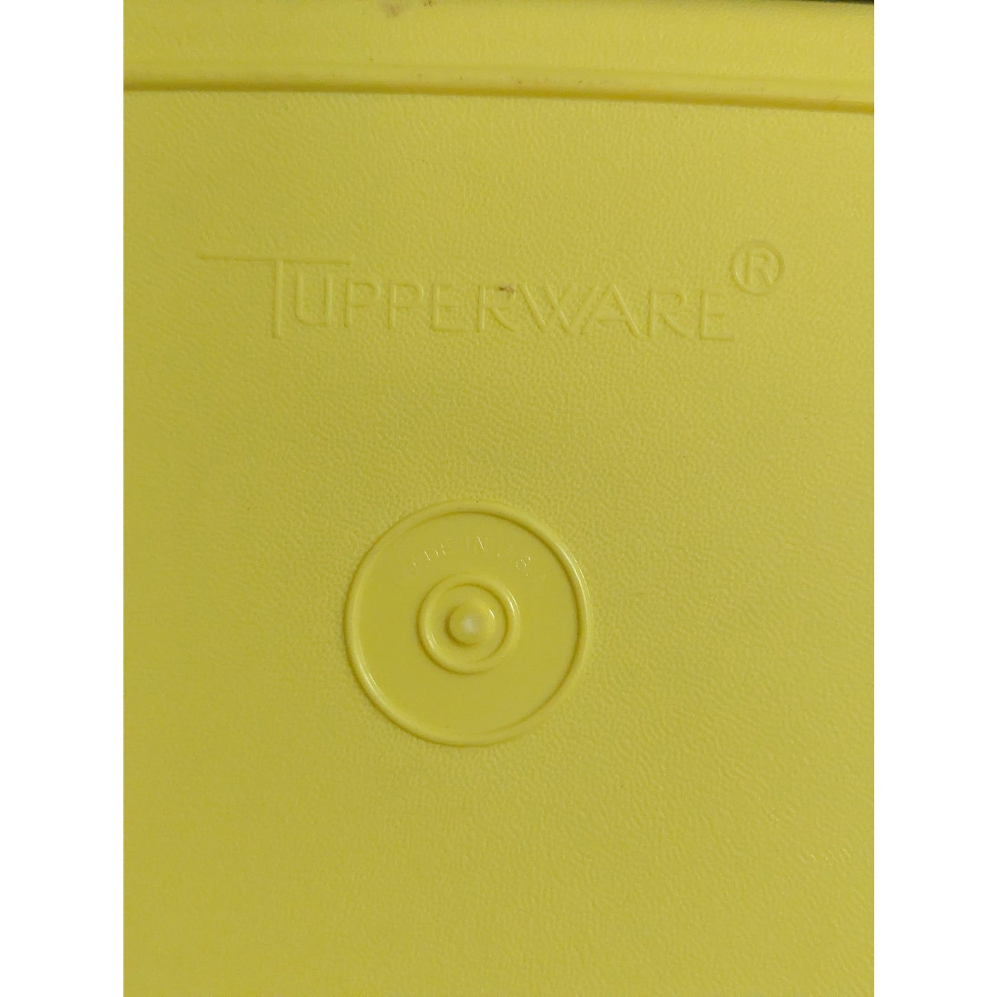 Vintage Tupperware Servalier Harvest Yellow Loaf Pan Container with Sheer Lid