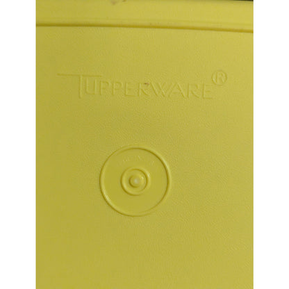 Vintage Tupperware Servalier Harvest Yellow Loaf Pan Container with Sheer Lid