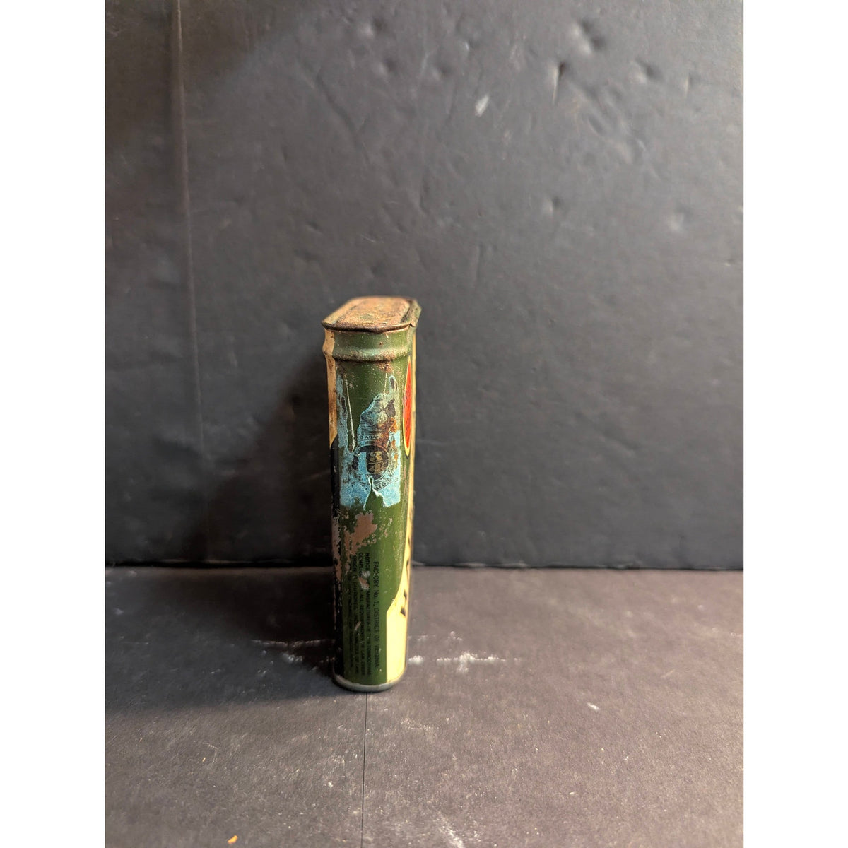 Vintage Half and Half Tobacco Pocket Tin Empty Flip Lid container Man Cave Prop