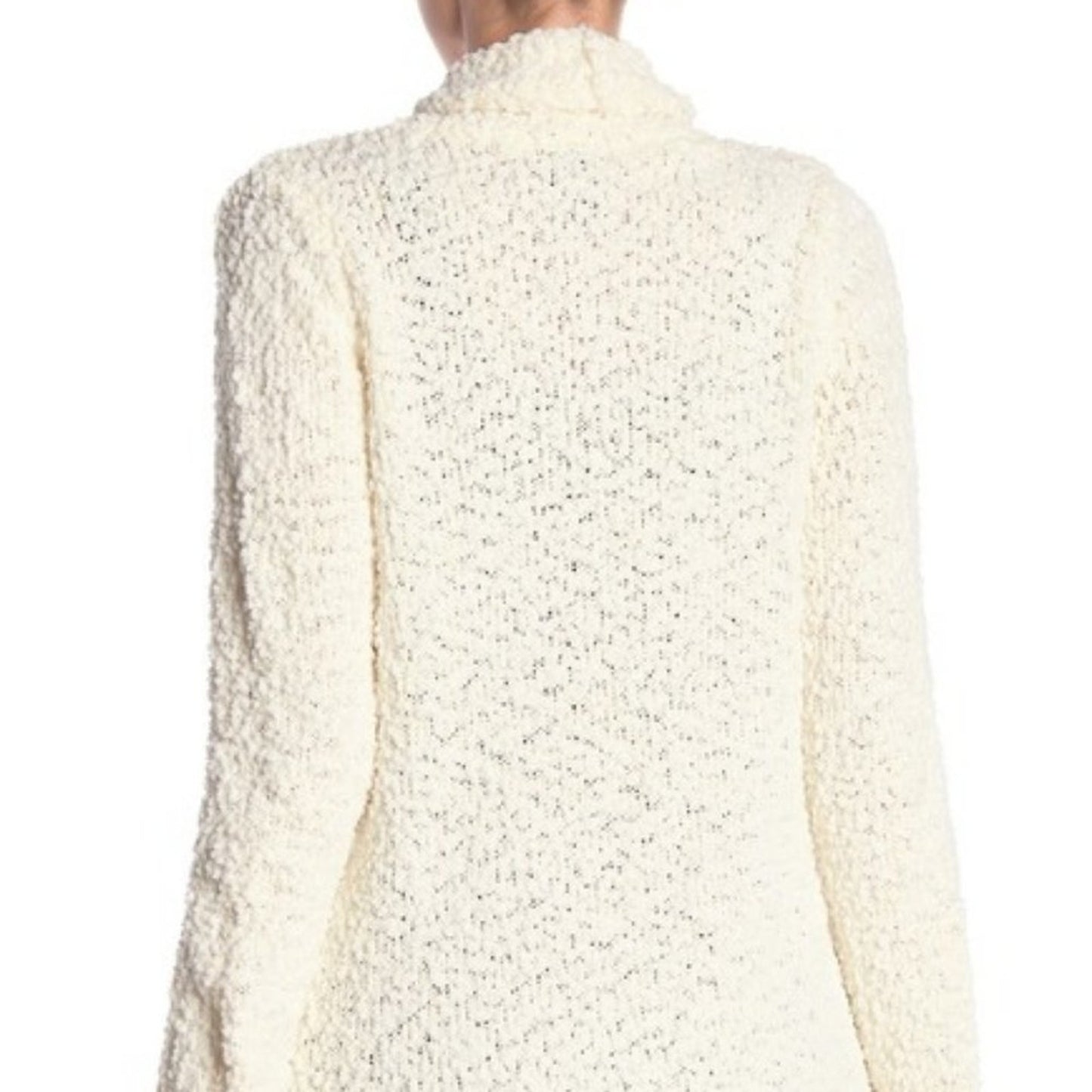 Bobeau Boucle Popcorn Draped Button Cardigan Pockets Loose fitting small NEW