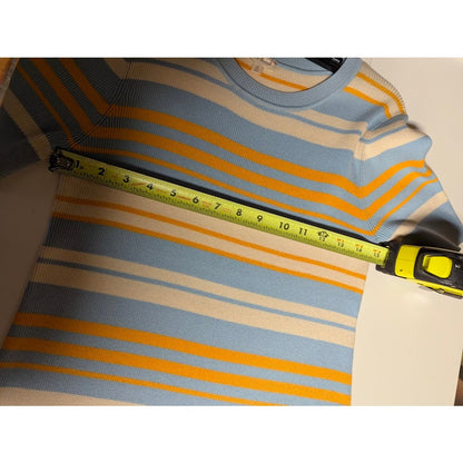 Hem Thread Large sweater dress striped short sleeve Y2K