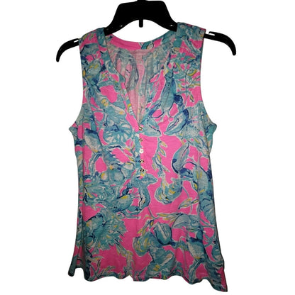 Lilly Pulitzer Essie tank top in the "Lobsters in Love" print Size Medium