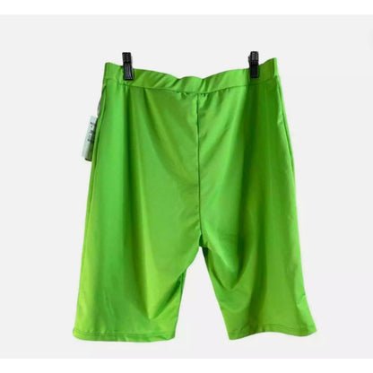 Bp Nordstrom Biker Shorts Neon Green extra-large Stretch NWT XL gym workout