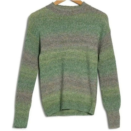 Abound Marled Knit Pullover Sweater LARGE in Teal Cyrus Space Dye NWT