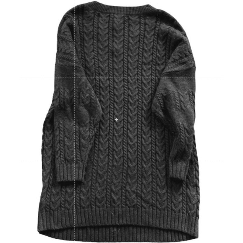 NWT BB Dakota by Steve Madden Miss Mood Cable Tunic Sweater in Black Sz Large