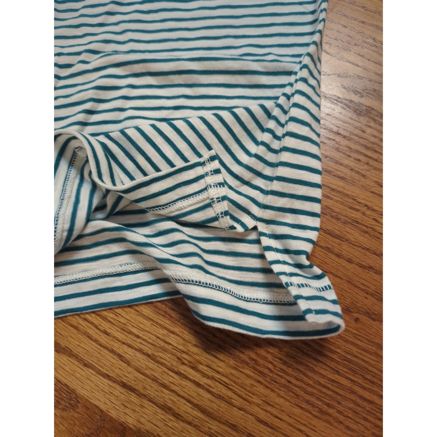 Madewell Green Stripe Pocket Tank Top Medium Nautical Preppy Coastal Classic