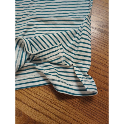 Madewell Green Stripe Pocket Tank Top Medium Nautical Preppy Coastal Classic