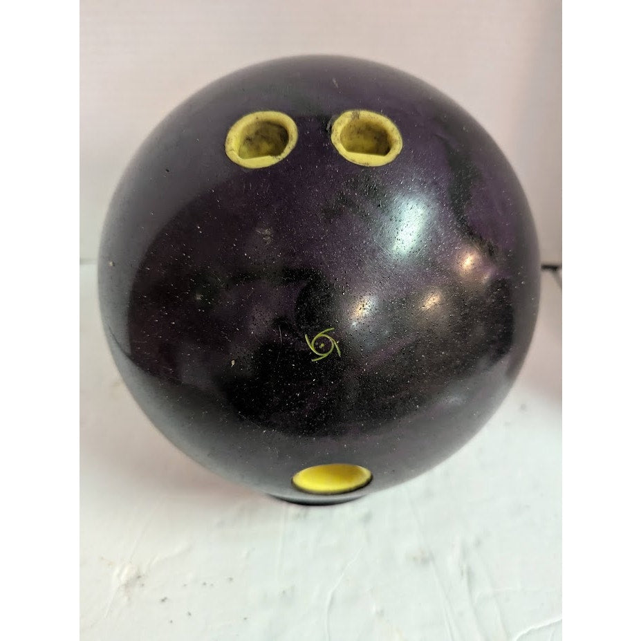 Storm Mix Urethane Bowling Ball 12lbs Purple Black Silver Swirl Spare Ball Drilled