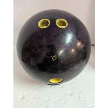 Storm Mix Urethane Bowling Ball 12lbs Purple Black Silver Swirl Spare Ball Drilled