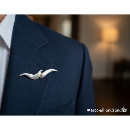 Vintage 930 Silver Modernist Bird Brooch Rare Barcelona STYL Hallmark 9.8g