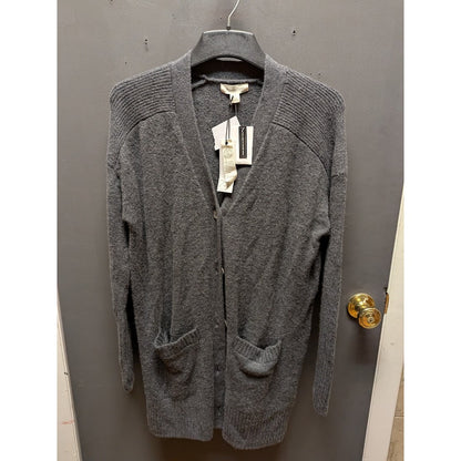 Treasure & Bond open front cardigan pockets cozy charcoal gray NEW size Medium
